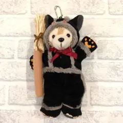 ダッフィー　 ぬいぐるみバッジ　ハロウィン黒猫コスチューム　２００９