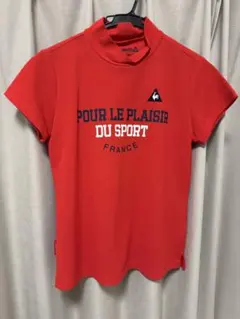 le coq sportif 赤 ハイネック半袖シャツ L