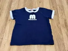 mikihouse バックロゴ Tシャツ ネイビー