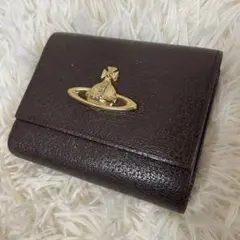 ヴィヴィアンウエストウッド　がま口　三つ折り財布　エグゼクティブ　茶