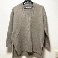 ZARA オーバーサイズニット Vネックセーター