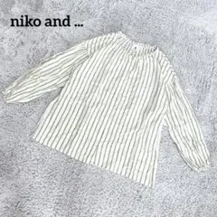 niko and... ニコアンド【M】長袖ストライプシャツブラウス カジュアル