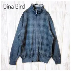 ディナバード フルジップブルゾン チェック柄 スウェット アウター 洗える L