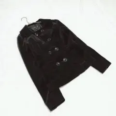 KN0498【ジルスチュアート】ジャケット【S】ショートコート ベロア 秋・冬
