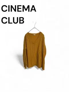 CINEMA CLUB オレンジVネック ニット　レディースニット　セーター