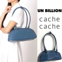 UNBILLION cache cache 横長 エナメル ショルダーバッグ