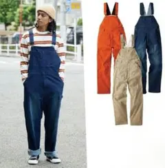 WORKMAN　メンズ　レディース　ウォーミーデニムオーバーオール