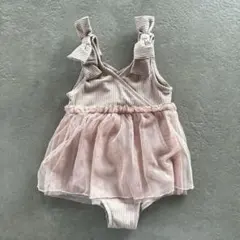 ピンク フリル付き ワンピース水着 80サイズ