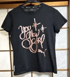 【ほぼ未使用】プーマ　Tシャツ　半袖　黒　L レディースのサムネイル