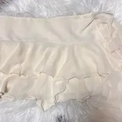 ZARA アイボリー フリルミニスカート Sサイズ