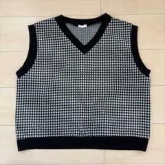 レディース　ハニーズC•O•L•Z•Aベスト　黒ギンガムチェック　Mサイズのサムネイル