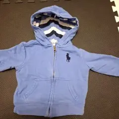 Ralph Lauren 水色 パーカー フルジップ　１８M
