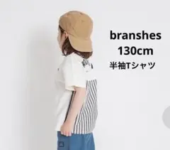 branshes 異素材切り替え 半袖Tシャツ 130cm