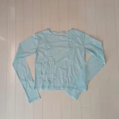 forksy. ニュアンス柄コード刺繍シアーロングTシャツ 未使用 グリーン