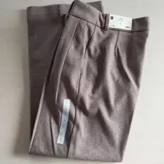 GU ヘリンボーンタックワイドパンツ 標準丈【タグ付き・Lサイズ】