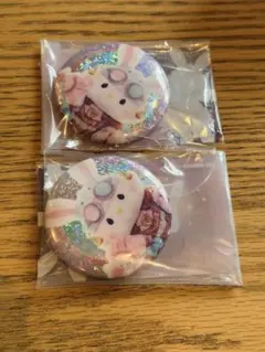 クエワン　ブラインド缶バッジ　ウィッシュミーメル 2個セット