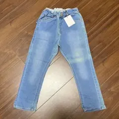 F.O.KIDSエフオーキッズ　すぽ軽 テーパード パンツ　120 ブルー