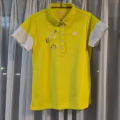 LE COQ SPORTIF イエロー半袖ポロシャツ 小さめの LL