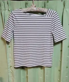 earth music & ecology ストライプ半袖Tシャツ