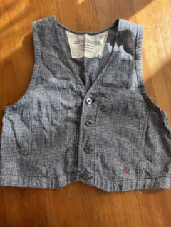 チェック柄コットンベスト