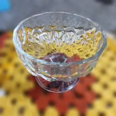 昭和レトロ　デザートグラス　 カットガラス製　3個セット