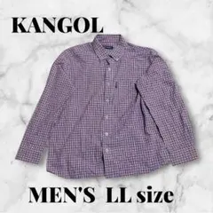 KANGOL 長袖シャツ MEN'S LLサイズ チェック柄