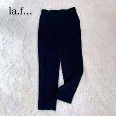 ラエフ　スラックス　総ゴム　ダークネイビー　S センタープレス　ストレート