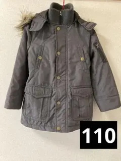 グレー フード付きコート110cm