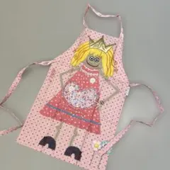 新品　海外ハンドメイド　刺繍　エプロン　幼稚園　低学年