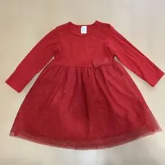 ワンピース　赤　レッド　子供服　女の子　誕生日　クリスマス　バレンタイン　ドレス