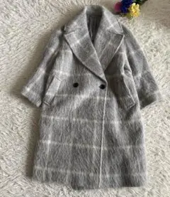 23区　オーバーサイズ•チェスターコート　マンテコ社／モヘア＆アルパカ混