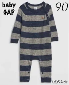 ベビーギャップ 新品 ニットボディオール ボーダー 90 ブラナンベア くま