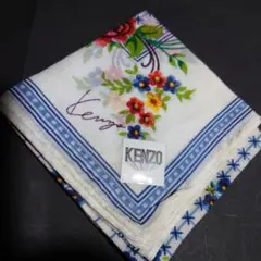 KENZO 花柄 ハンカチ 綿100%