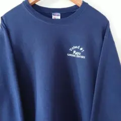 ☆US古着ネイビー/JERZEES/刺繍/スウェット/L