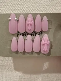 ネイルチップ ワンホン y2k クロム ドット 韓国 シズニルック 十字架