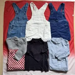 無印良品 キッズ 90 まとめ売り 女の子 ワンピース サロペット セット