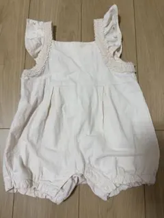 【Cottoli】ベビー服　サロペット　80 ナチュラル　春夏　バースデイ