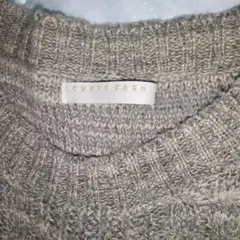 LOWRYS FARM グレー 半袖 ニット セーター #1