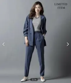 美品！ICBオンオフ着回せるエフォートレスジャケット　ネイビー