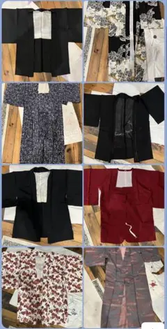昭和レトロ　当時物　着物　羽織　希少　現状品　リメイク　9枚まとめ売りのサムネイル