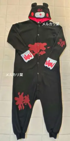 海外限定 グルーミーみたいな 着ぐるみ 血 くま　y2k パジャマ ブラック