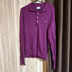 LACOSTE 長袖ポロシャツ パープル