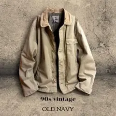 鬼フェード OLD NAVY ワークジャケット IDEALジップ 中綿入り XL
