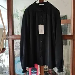 GLACIER 艶あり素材ブラック シャツ S