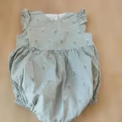 花柄　ロンパース