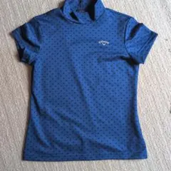 Callaway レディース ゴルフシャツ M ネイビー ドット柄