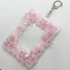 ホイップデコ 硬質トレカケース B8 キーホルダータイプ 桜　ピンク