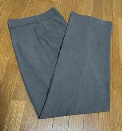 ユニクロタックワイドパンツ　丈長め　グレー　S