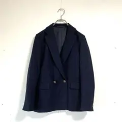 ［美品］UNIQLO ネイビー ダブルブレスト ブレザー