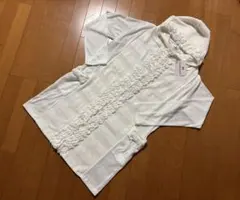 新品☆ ギャラリービスコンティのフード付きフリルロングカーディガン